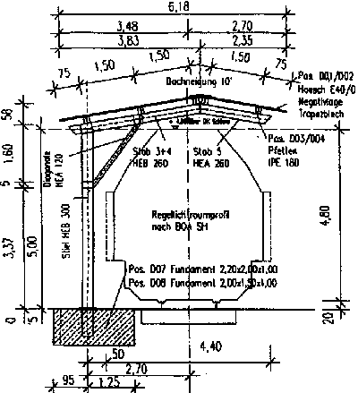 Zeichnung Dach Gleis 15